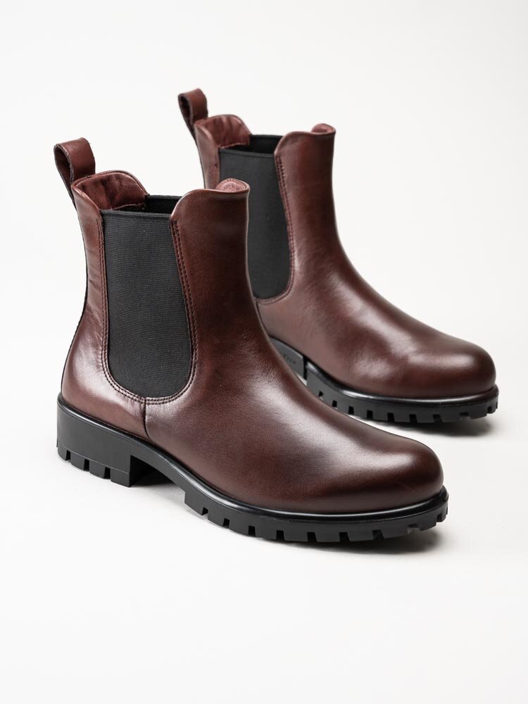 Ecco - Modtray W - Vinröda chelsea boots i skinn