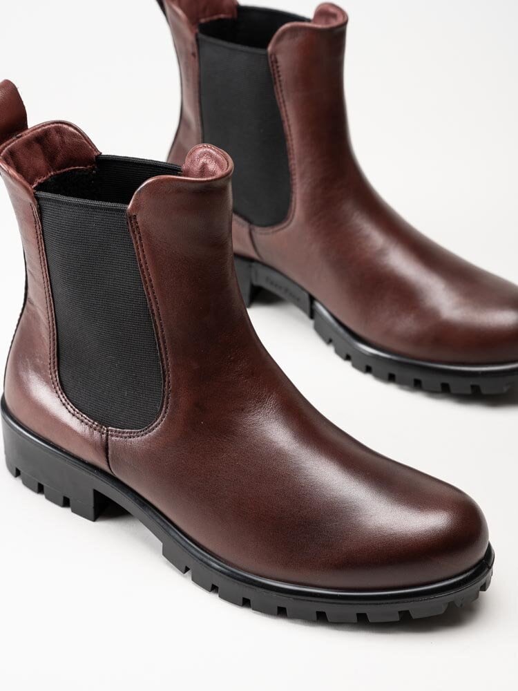 Ecco - Modtray W - Vinröda chelsea boots i skinn