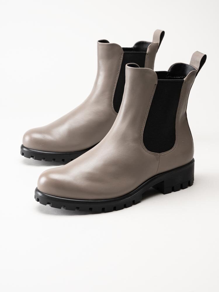 Ecco - Modtray W - Greige chelsea boots i skinn