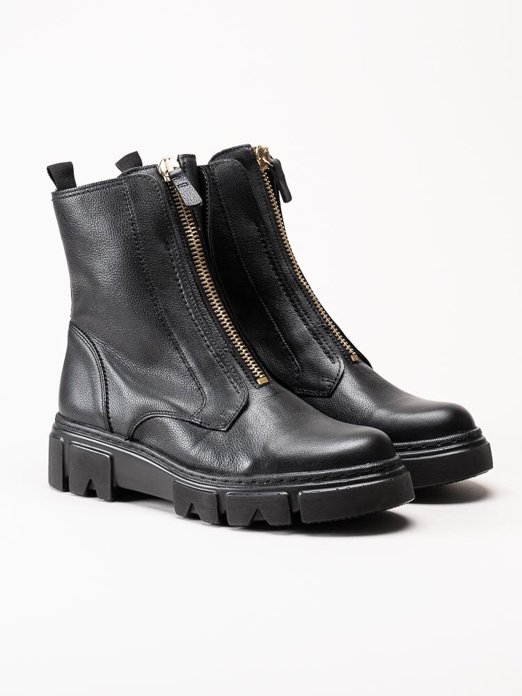 Gabor - Svarta boots med frontzip