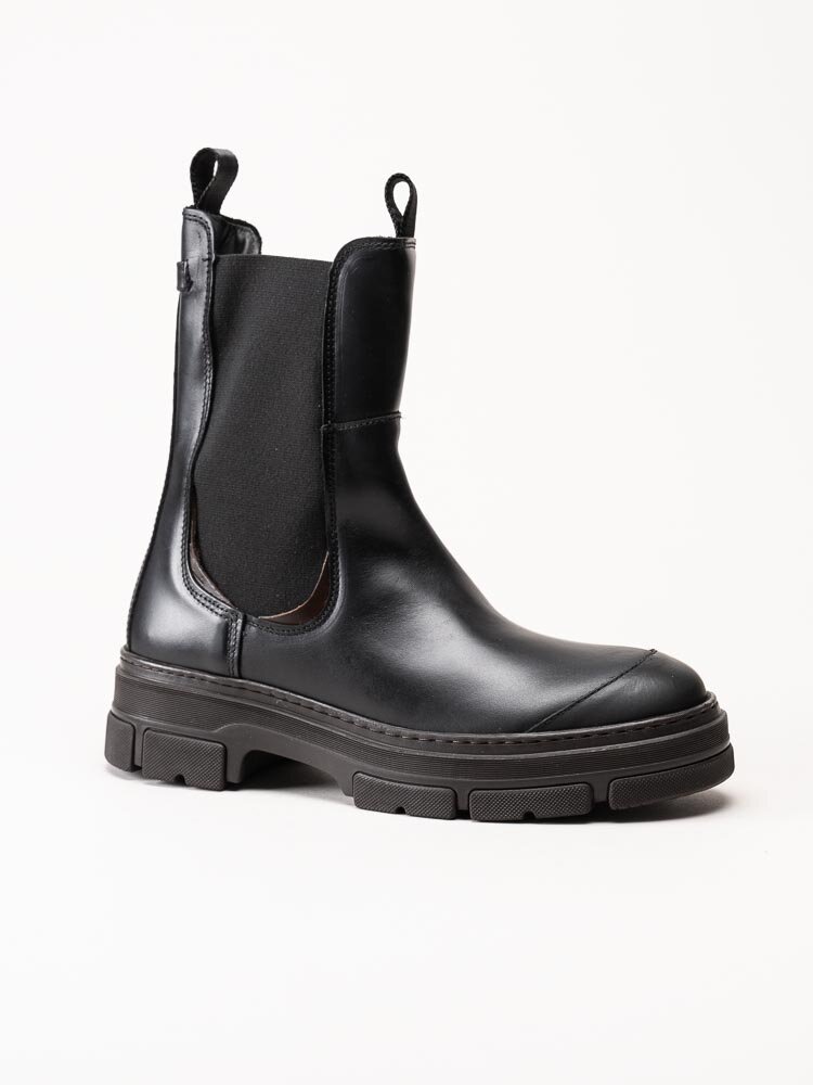 Gant Footwear - Monthike - Svarta chelsea boots i skinn