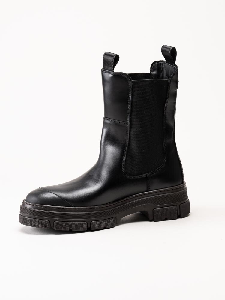 Gant Footwear - Monthike - Svarta chelsea boots i skinn