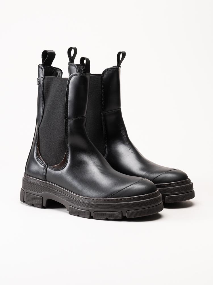 Gant Footwear - Monthike - Svarta chelsea boots i skinn