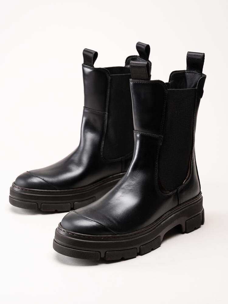 Gant Footwear - Monthike - Svarta chelsea boots i skinn