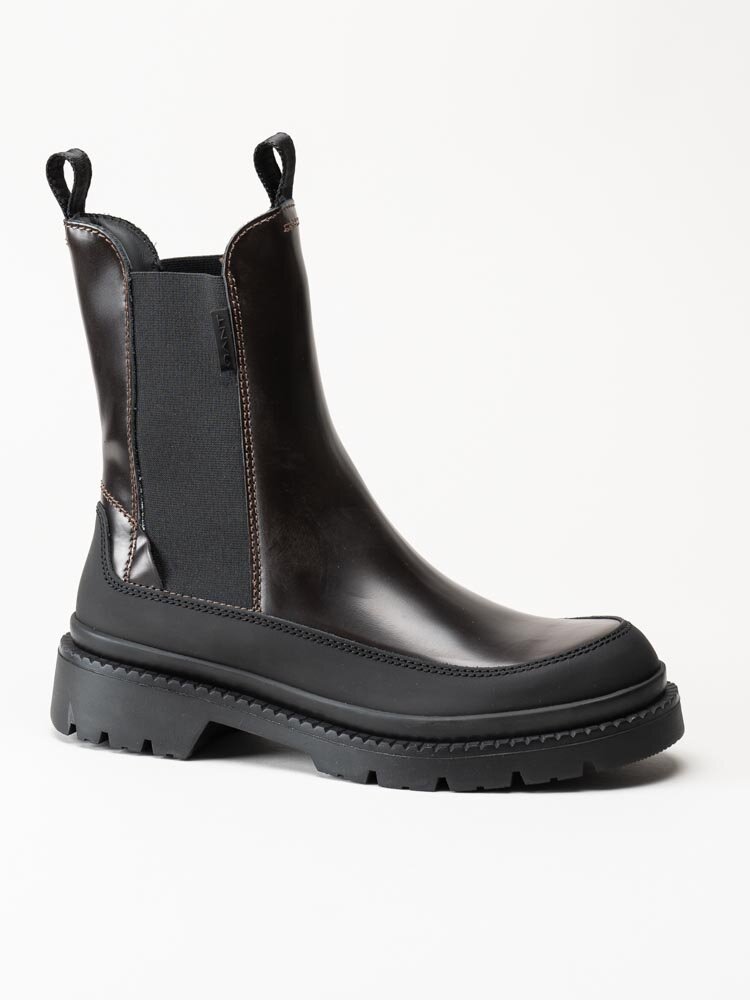 Gant Footwear - Prepnovo - Mörkbruna chelsea boots i polidoskinn