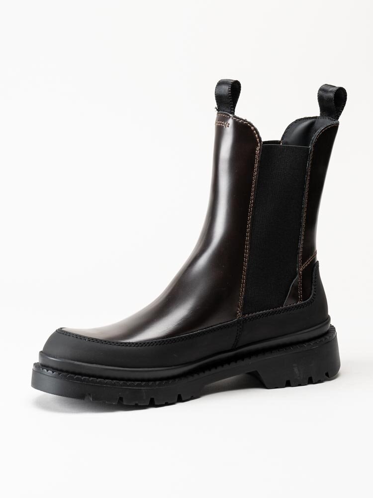 Gant Footwear - Prepnovo - Mörkbruna chelsea boots i polidoskinn