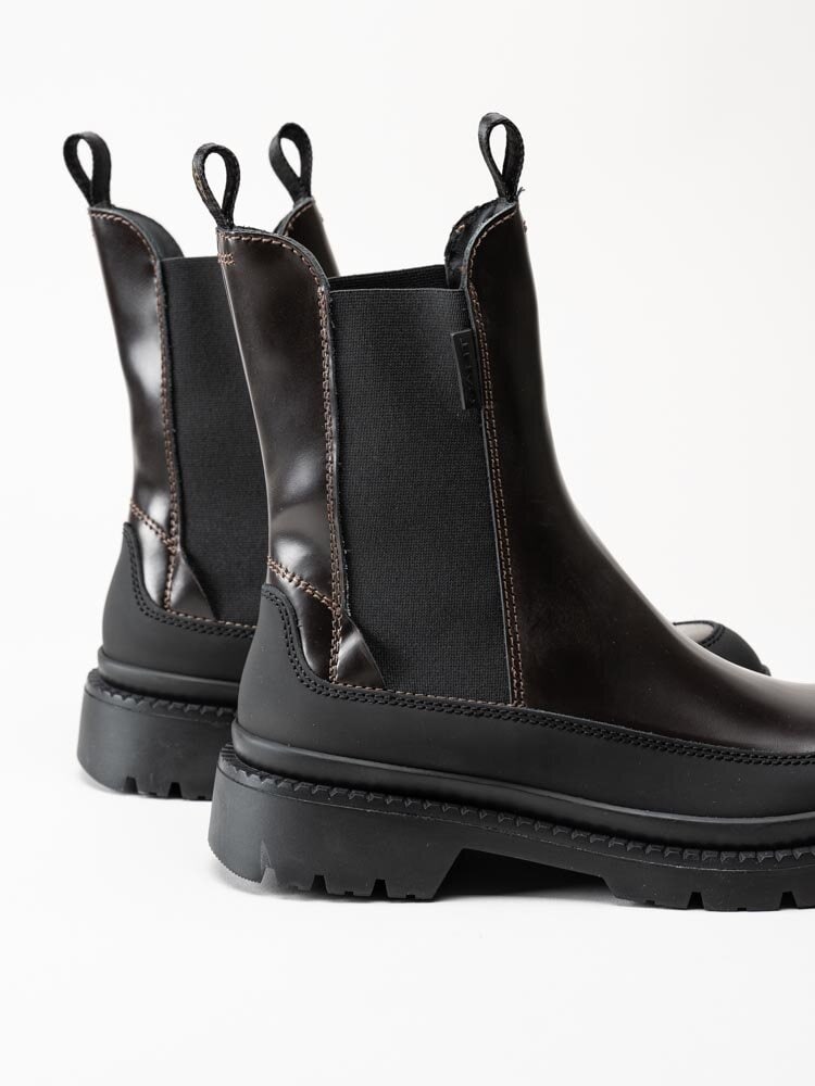 Gant Footwear - Prepnovo - Mörkbruna chelsea boots i polidoskinn