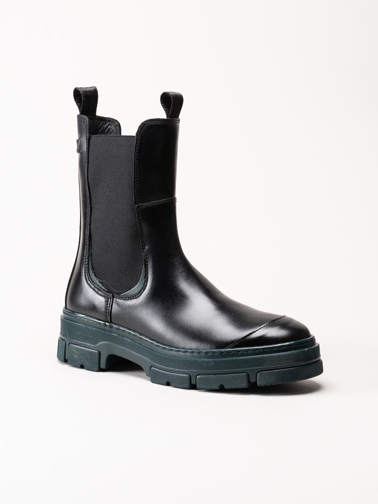 Gant Footwear - Monthike - Svarta chelsea boots med grön sula