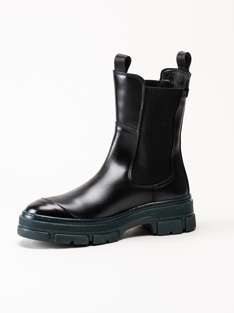Gant Footwear - Monthike - Svarta chelsea boots med grön sula