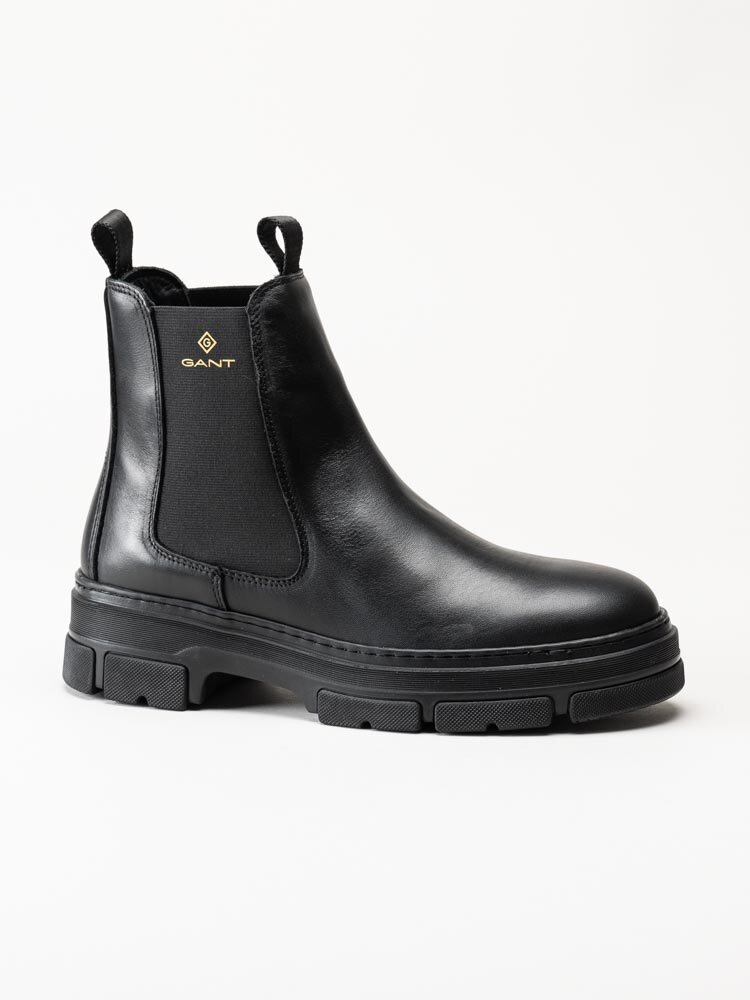 Gant Footwear - Monthike - Svarta chelsea boots i skinn