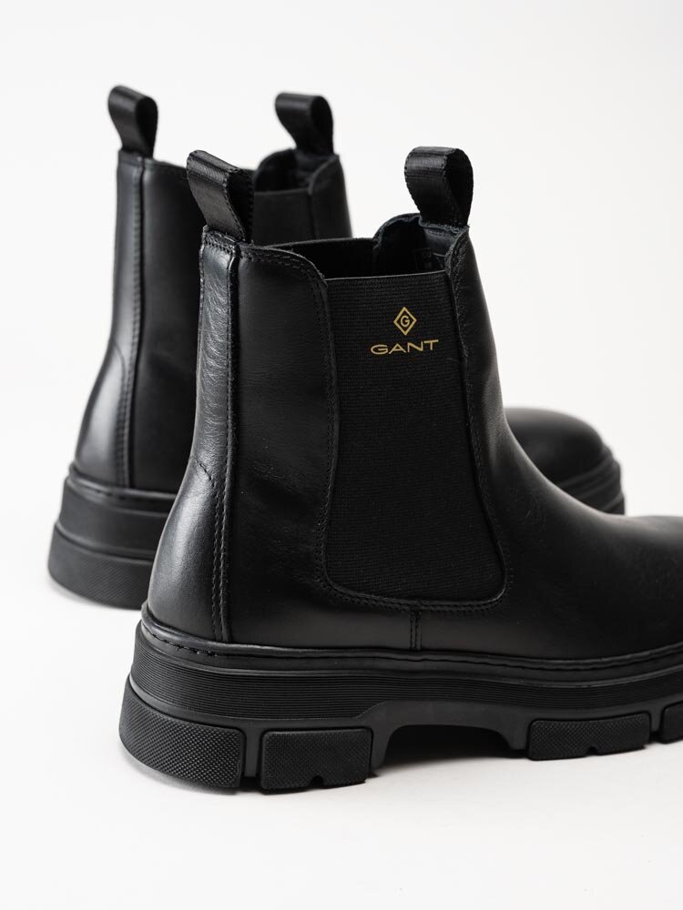 Gant Footwear - Monthike - Svarta chelsea boots i skinn