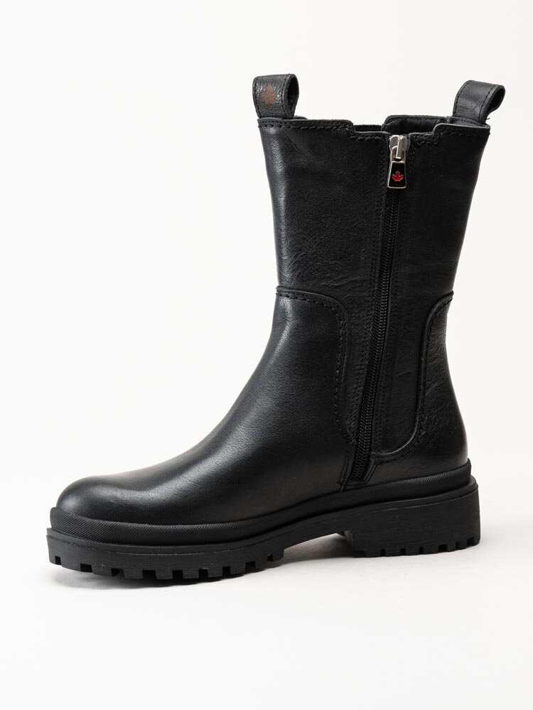 Canada Snow - Mount Verdi - Svarta höga chelsea boots i skinn