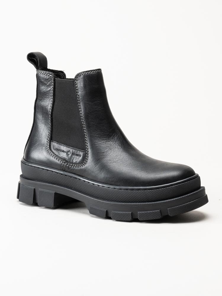 Canada Snow - Mount Zoe - Svarta fodrade chelsea boots i skinn