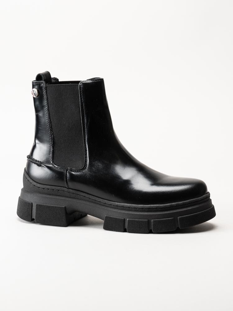 Tommy Hilfiger - Preppy Outdoor Low Boot - Svarta chelsea boots i skinn