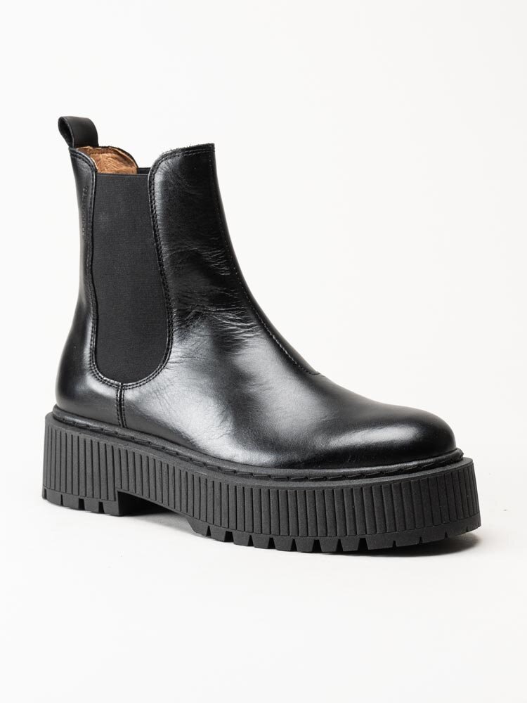 Ten Points - Alina - Svarta chelsea boots i skinn