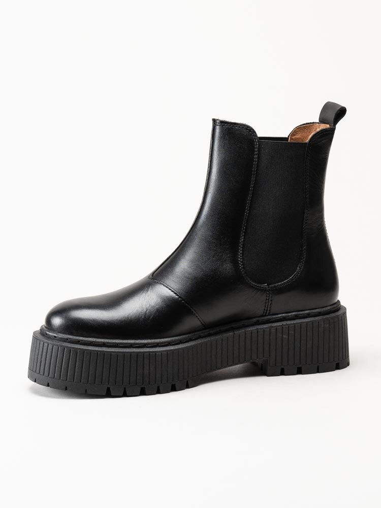 Ten Points - Alina - Svarta chelsea boots i skinn