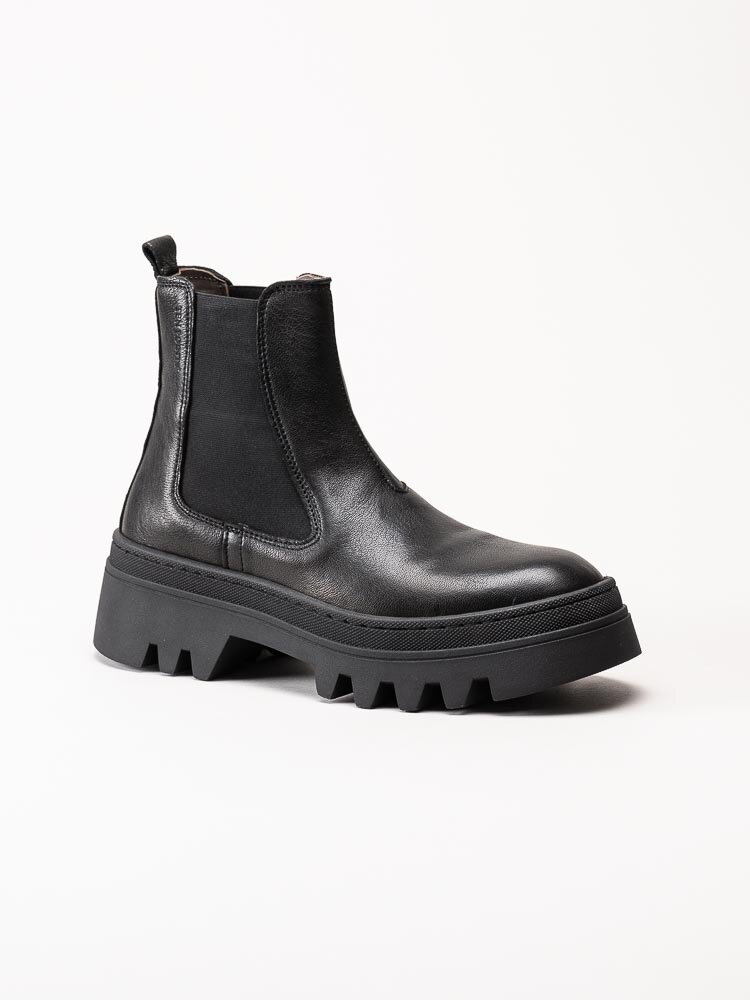 Ten Points - Hedda - Svarta chelsea boots i skinn