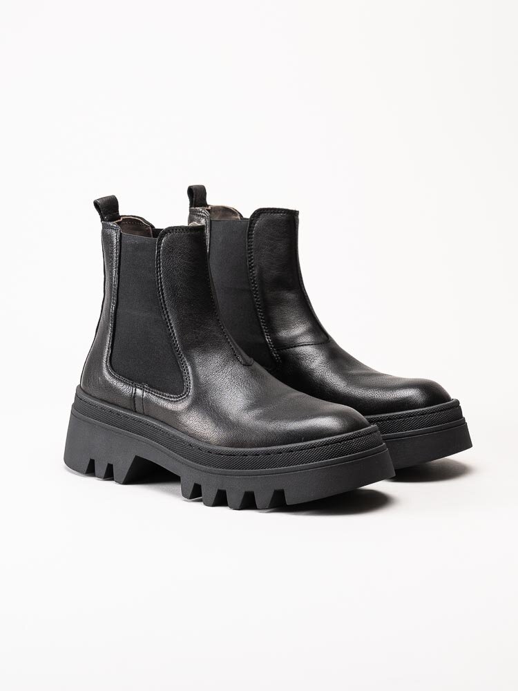 Ten Points - Hedda - Svarta chelsea boots i skinn
