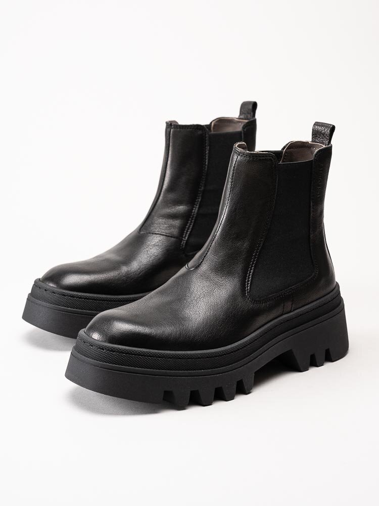 Ten Points - Hedda - Svarta chelsea boots i skinn
