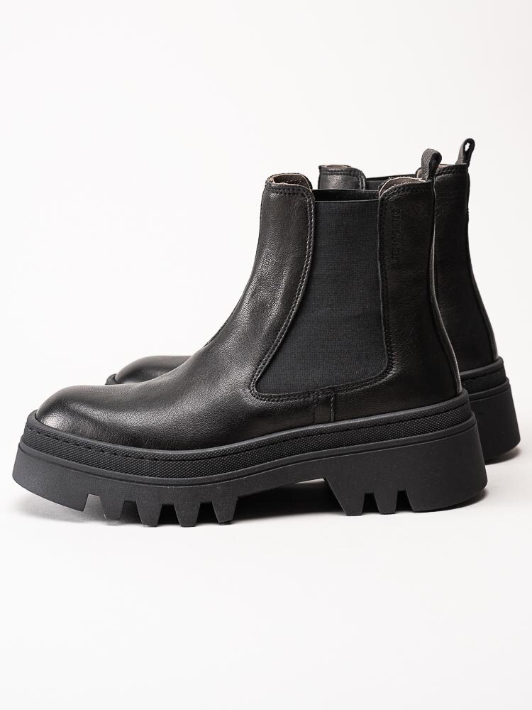 Ten Points - Hedda - Svarta chelsea boots i skinn