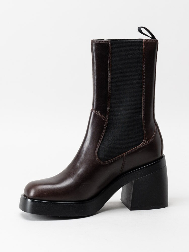 Vagabond - Brooke - Mörkbruna chelsea boots i skinn