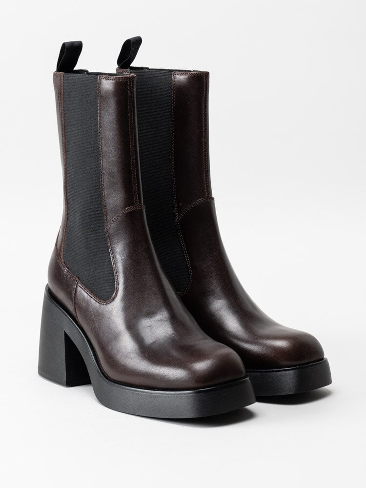 Vagabond - Brooke - Mörkbruna chelsea boots i skinn