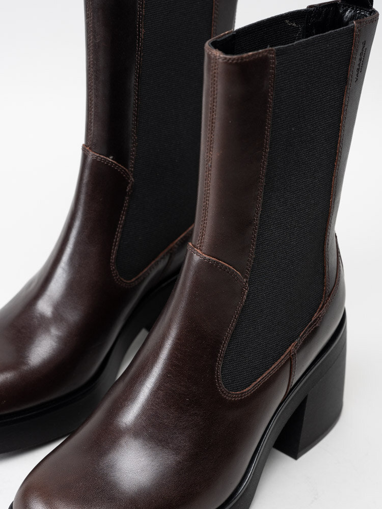 Vagabond - Brooke - Mörkbruna chelsea boots i skinn