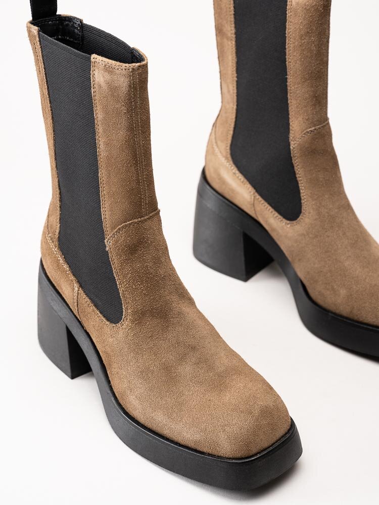 Vagabond - Brooke - Beige chelsea boots i mocka