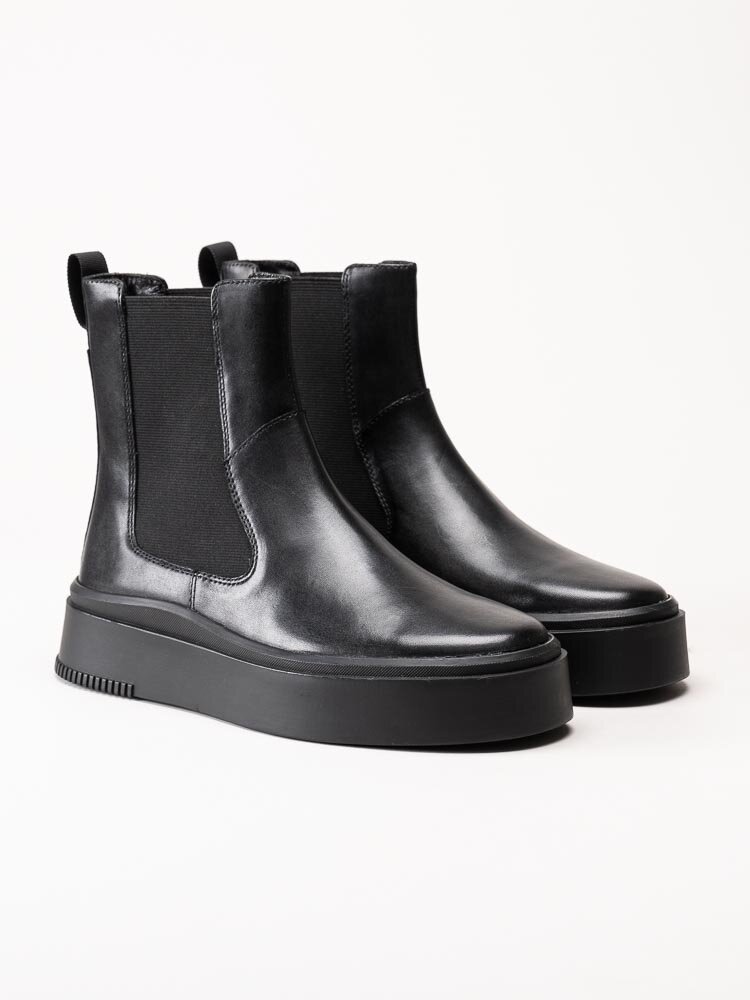 Vagabond - Stacy - Svarta chelsea boots i skinn