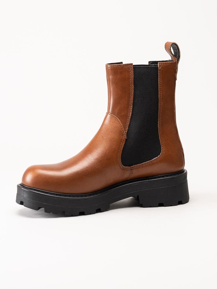 Vagabond - Cosmo 2.0 - Ljusbruna höga chelsea boots i skinn