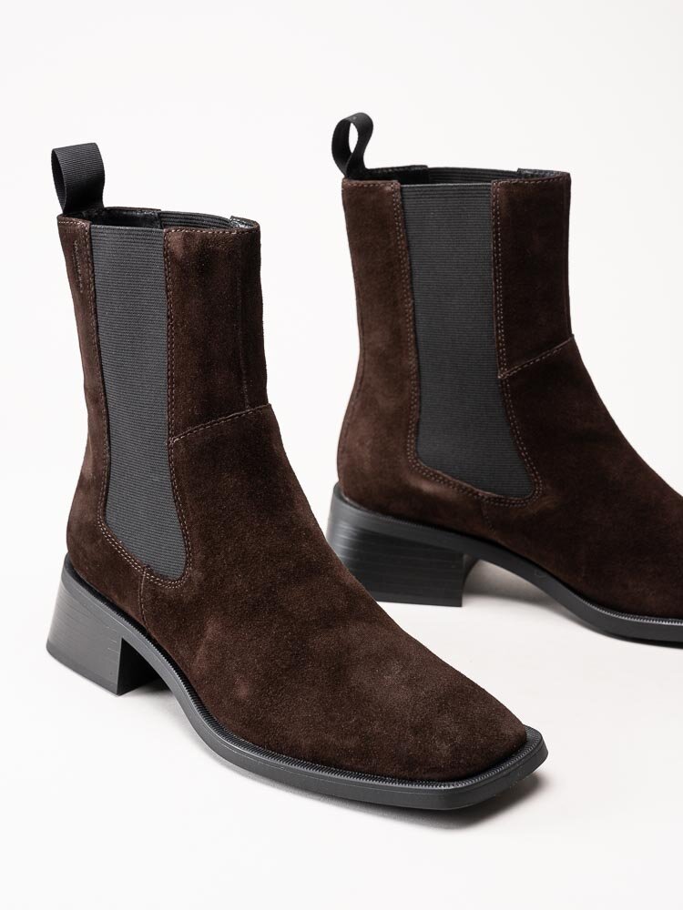 Vagabond - Blanca - Mörkbruna chelsea boots i mocka