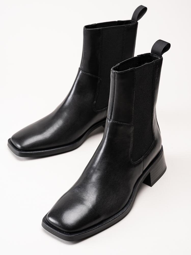 Vagabond - Blanca - Svarta chelsea boots i skinn