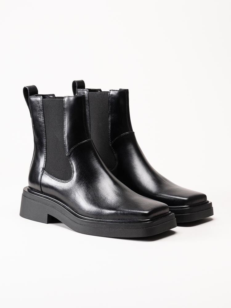 Vagabond - Eyra - Svarta chelsea boots i skinn