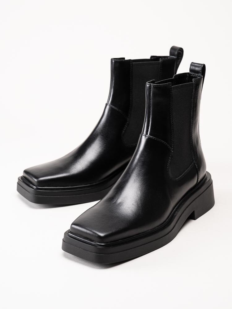 Vagabond - Eyra - Svarta chelsea boots i skinn