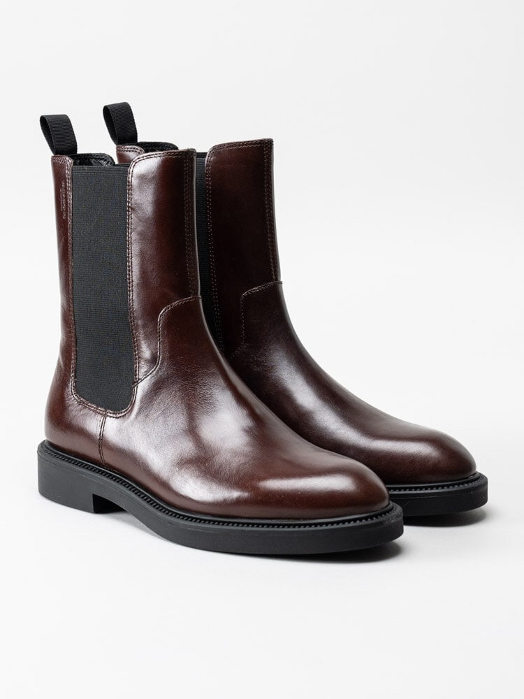 Vagabond - Alex W - Bruna chelsea boots i skinn