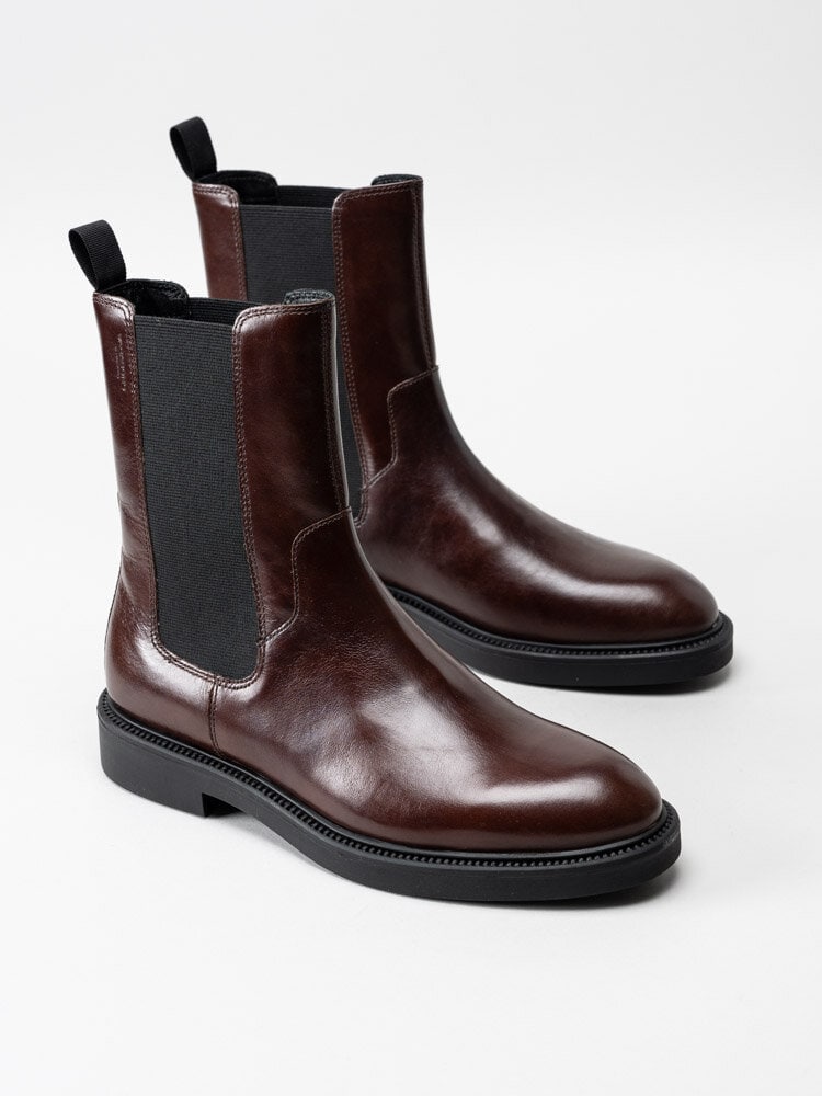 Vagabond - Alex W - Bruna chelsea boots i skinn