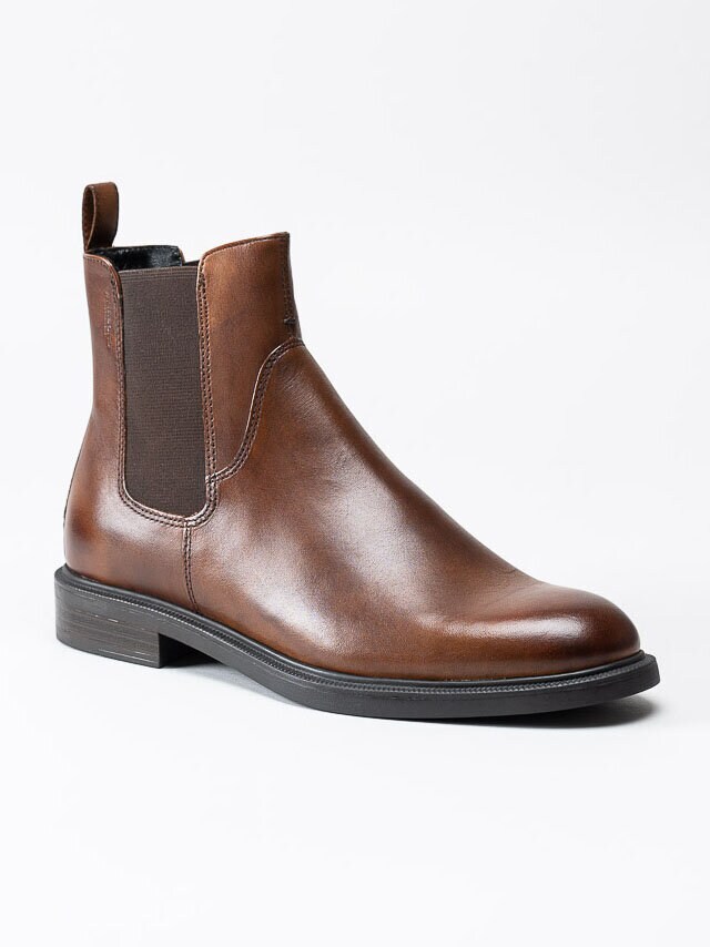 Vagabond - Amina - Bruna chelsea boots i skinn