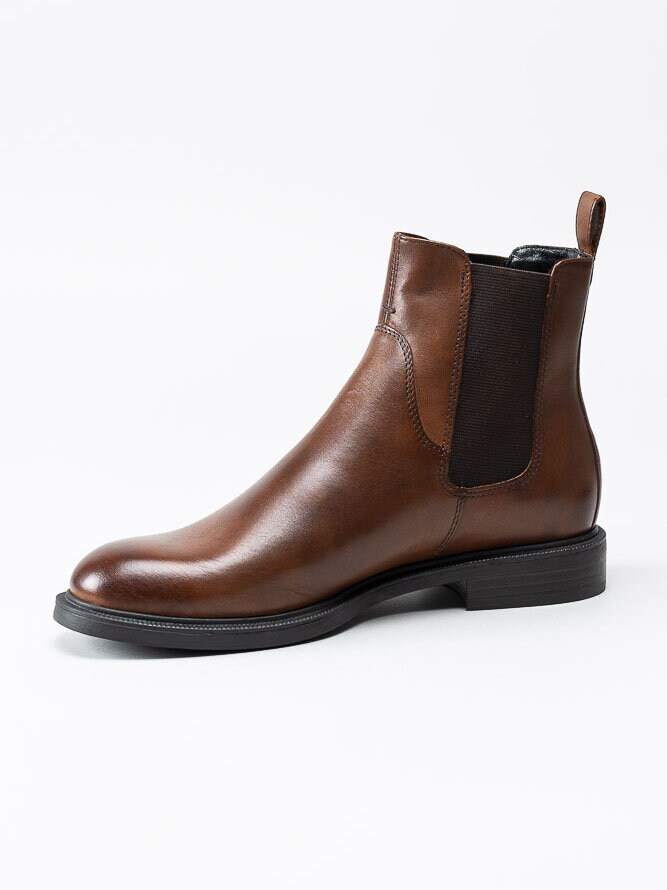 Vagabond - Amina - Bruna chelsea boots i skinn