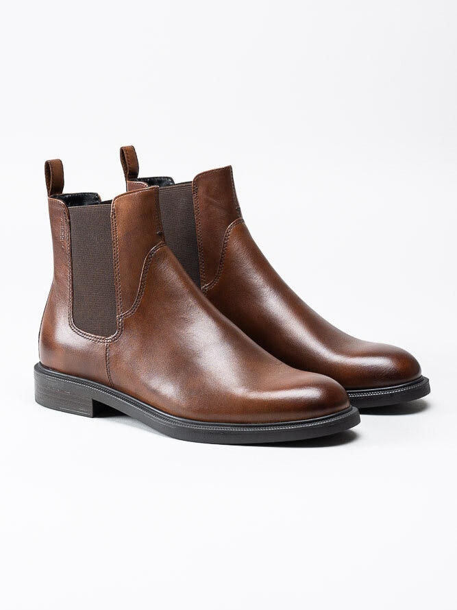 Vagabond - Amina - Bruna chelsea boots i skinn