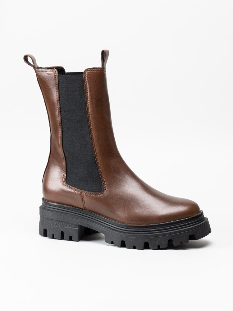 Tamaris - Bruna höga chelsea boots i skinn