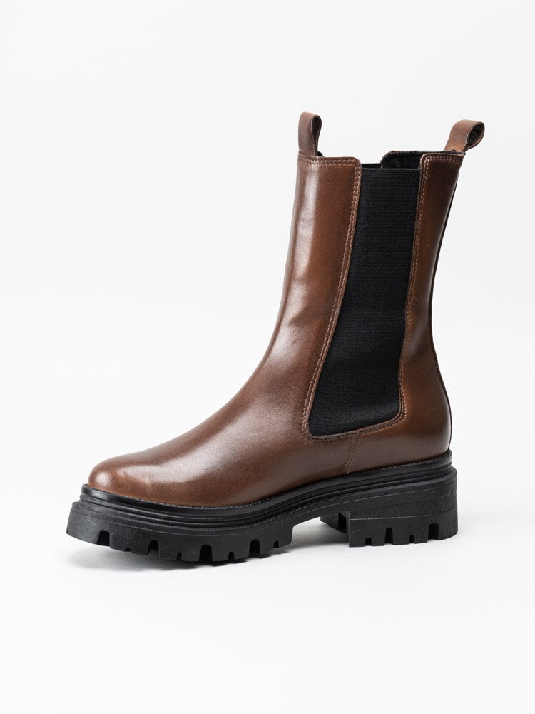 Tamaris - Bruna höga chelsea boots i skinn