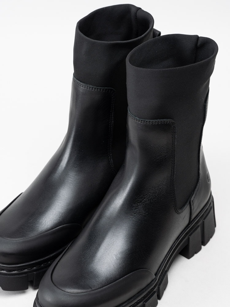 Tamaris - Svarta höga boots med stretchskaft