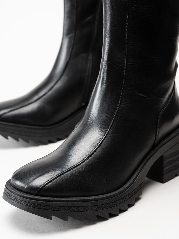 Rosa Negra - Svarta höga boots i skinn