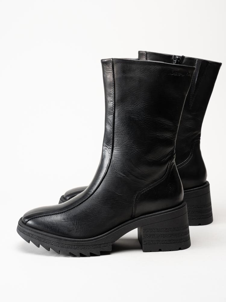 Rosa Negra - Svarta höga boots i skinn