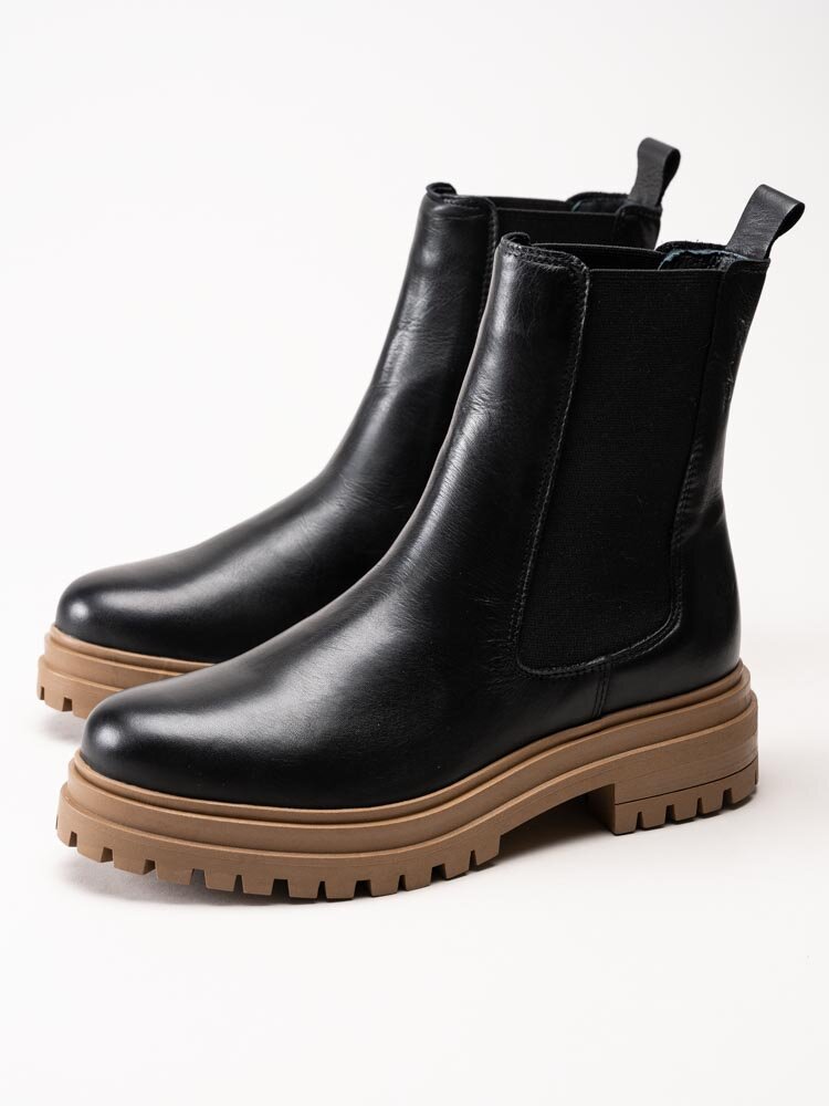 Rosa Negra - Svarta chelsea boots i skinn