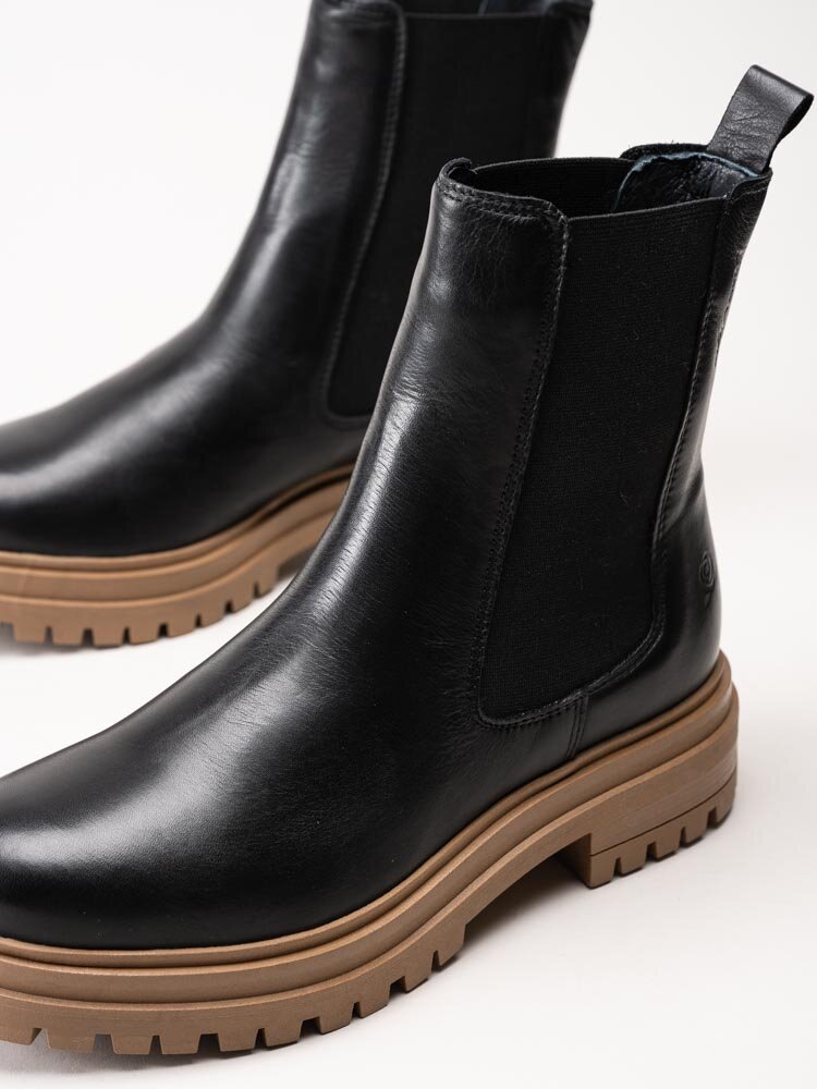 Rosa Negra - Svarta chelsea boots i skinn