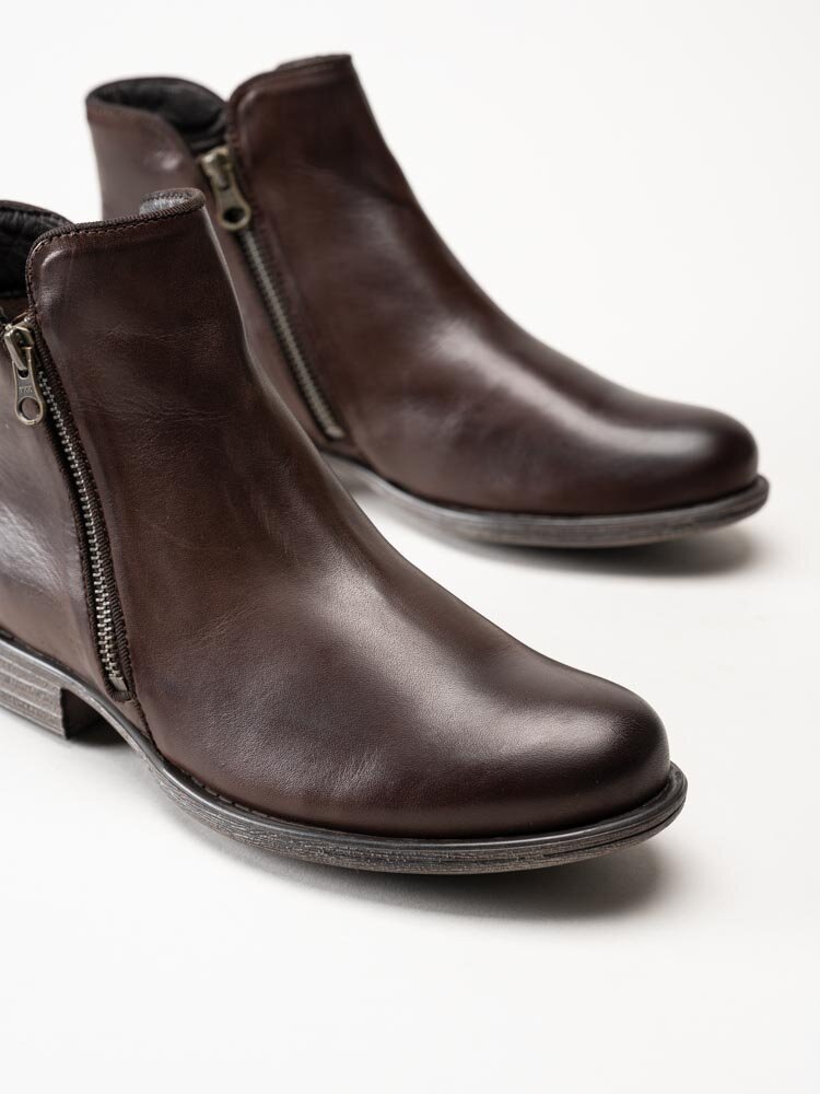 Rosa Negra - Mörkbruna boots i skinn