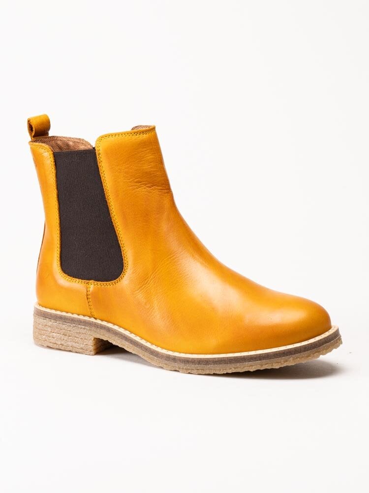 Rosa Negra - Gula chelsea boots i skinn