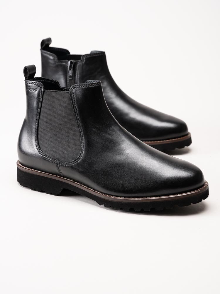 Sioux - Meridith 701 - Svarta chelsea boots i skinn