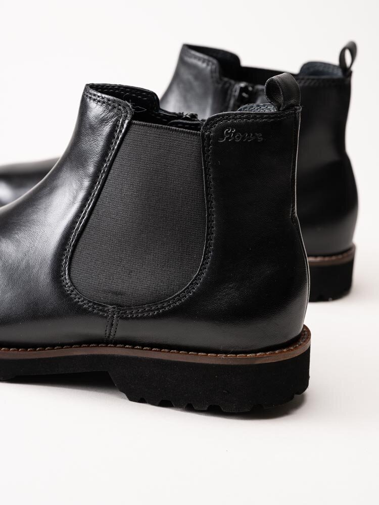 Sioux - Meridith 701 - Svarta chelsea boots i skinn